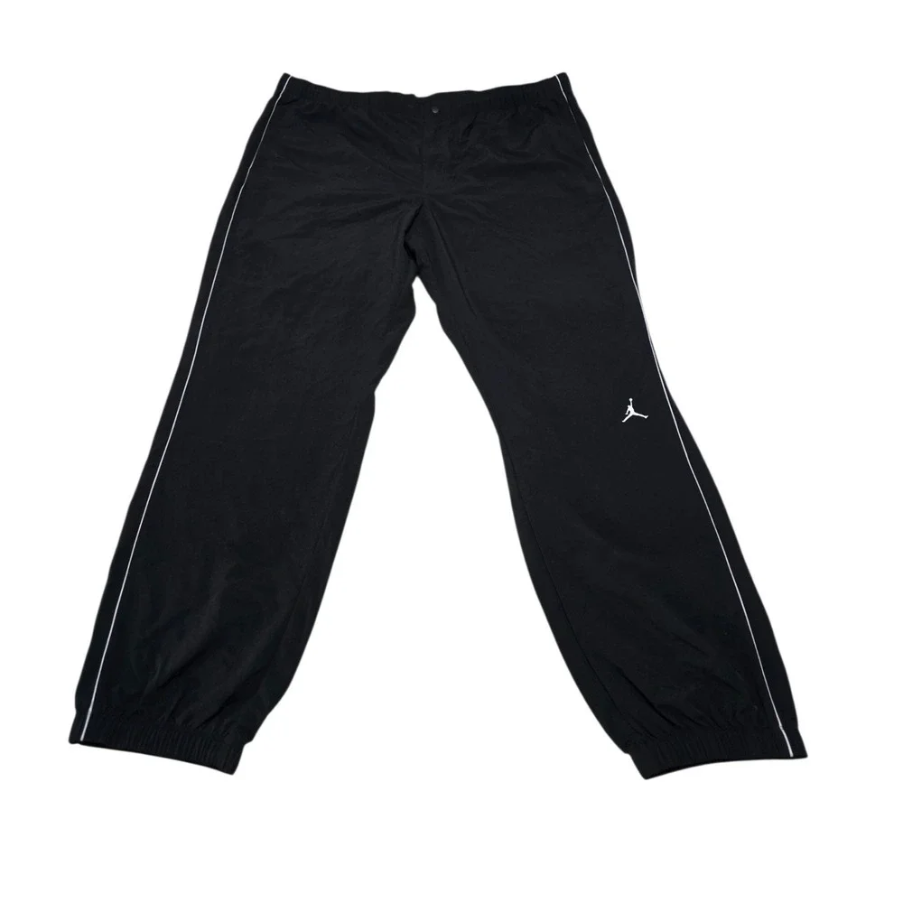 Jordan Mens Woven Track Pants Black White Piping Jumpman Joggers 3XL NEW
